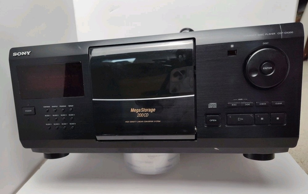 Sony 200 Disc CD Player Changer CDP-CX200 Carousel Mega Storage-TESTED-No Remote