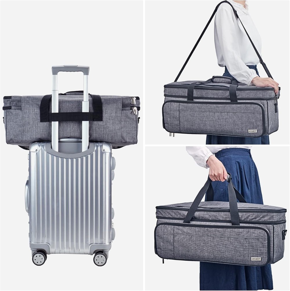 Double Layer Carrying Case with Mat Pocket for Cricut Maker 4, Explore 4, Mul...