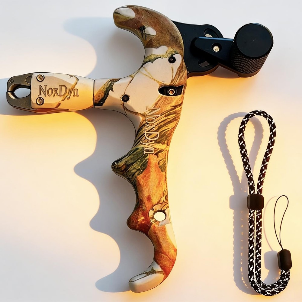 Archery Bow Release for Compound Bow, 4-Finger Adjustable Sensitivity Thumb R...