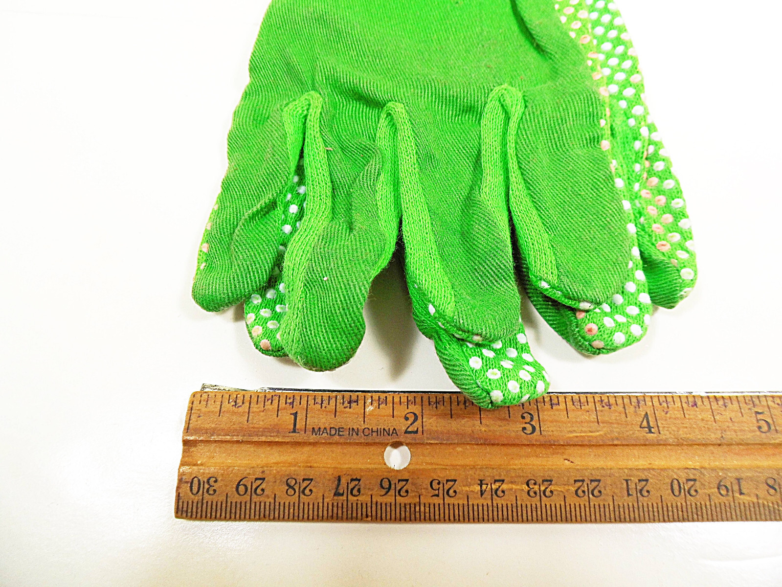 Garden Gloves w Grip Dots L SM XS Gardening Gauntlet Glove Cotton 1 Pr. Cleanup
