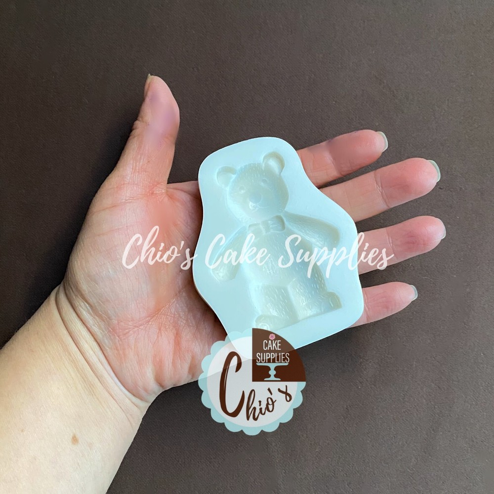Teddy Bear Silicone Mold 2" H