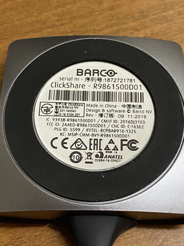 Barco ClickShare Button Switch R9861006D01 USB For Wireless Presentation Genuine