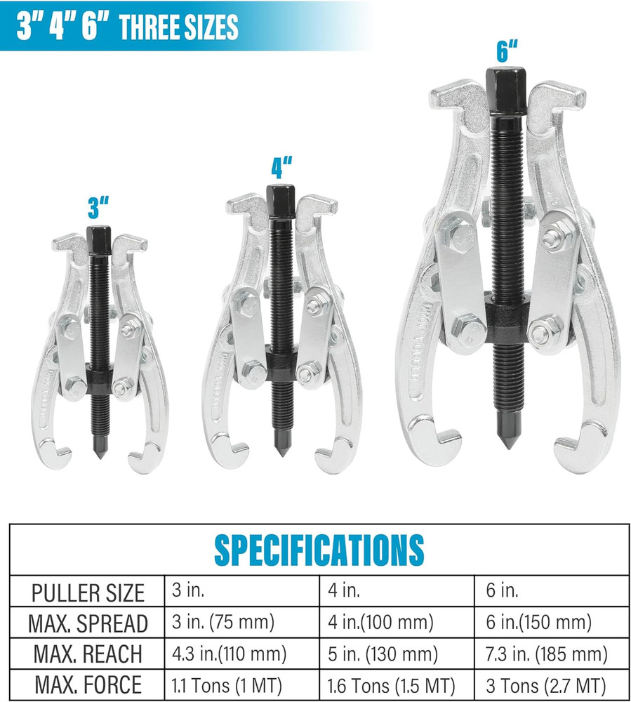 Extractor de engranajes,Extractor de poleas de servicio pesado