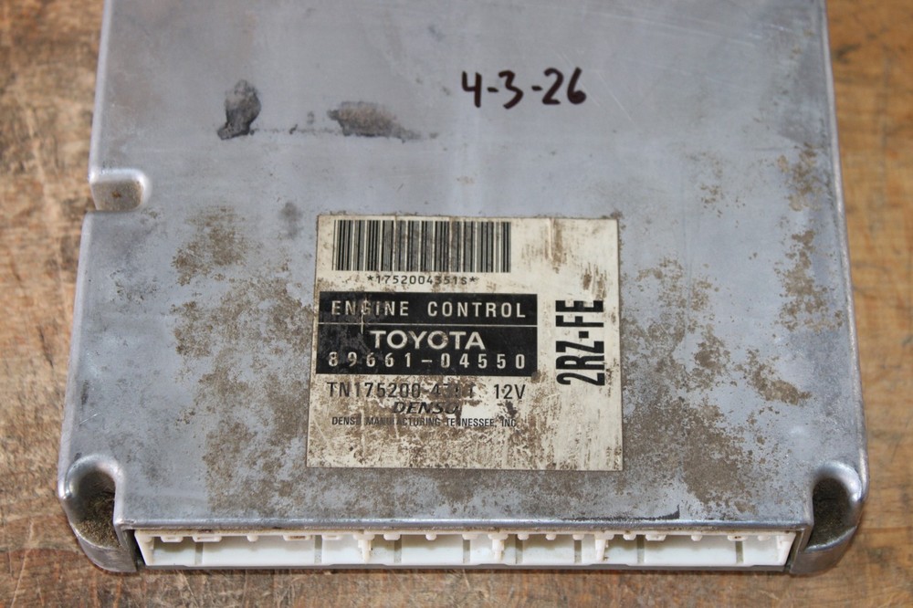 2000 TOYOTA TACOMA 2.4L ENGINE ECM ELECTRONIC CONTROL MODULE ASSEMBLY