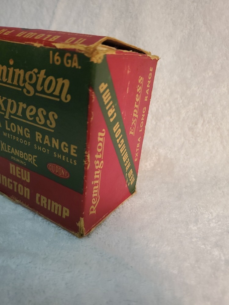 Vintage Remington Express Extra Long Range 16 GA. Shot Shell Box - EMPTY