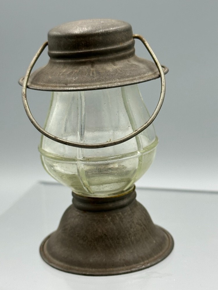Antique LANTERN Figural VICTORY Glass Co CANDY CONTAINER E&A 443