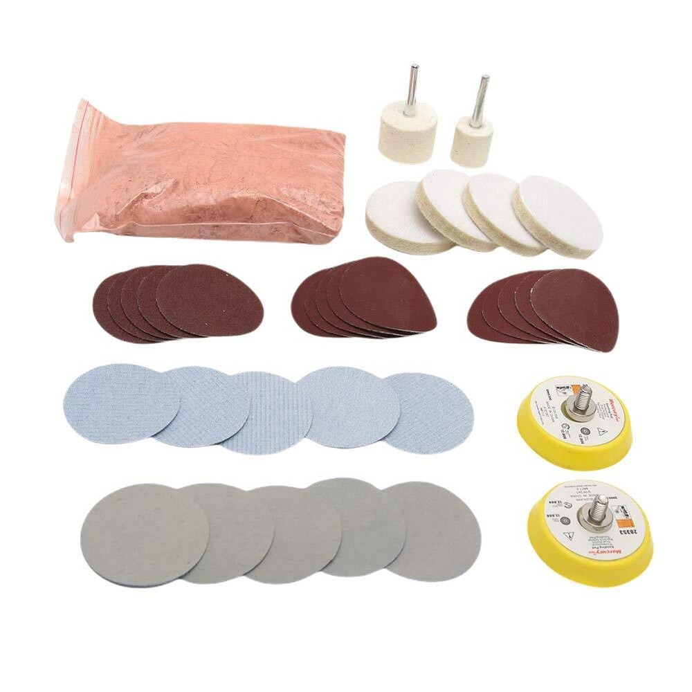 Glass Polishing Kit 34PcsSet Scratch Removal Set Deep Remover