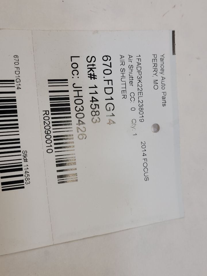 2014 Ford Focus Air Shutter