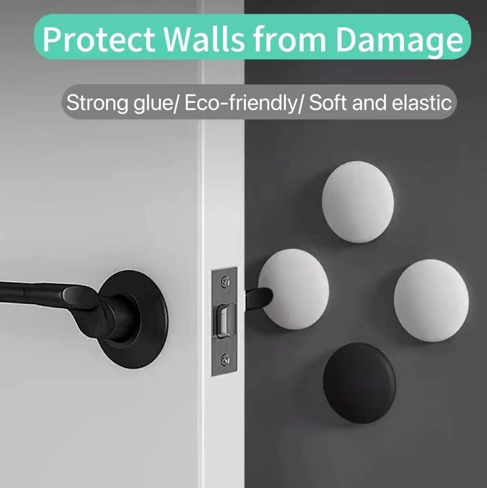 6Pcs 2'' Door Stoppers Wall Protector - round Silicone Door Knobs Guard Wall Shi