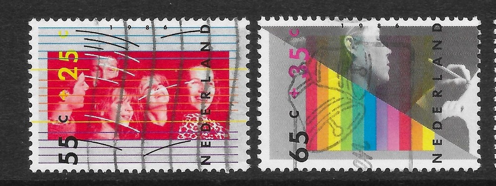 Netherlands 1986 - Child Welfare Stamps - Learning - Used