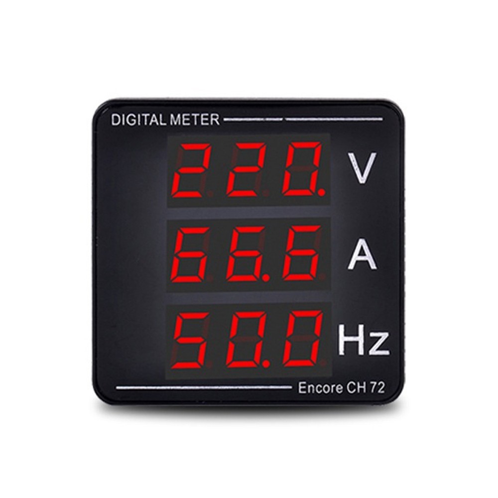 AC Ammeter Voltmeter Three Display Current Voltage Frequency Meter 7059