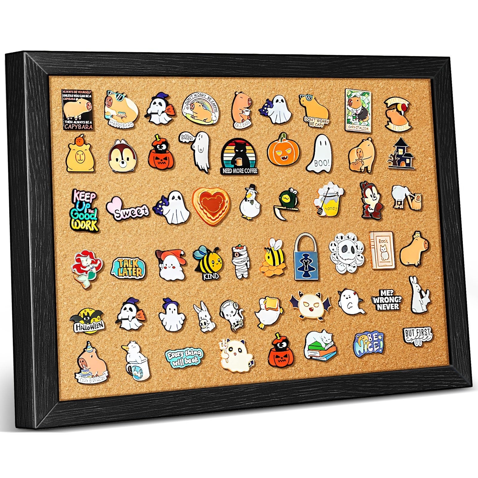 tutata Enamel Pin Display Board, 16'' x 12'' Pin Display Frame, Lapel Pin Hol...