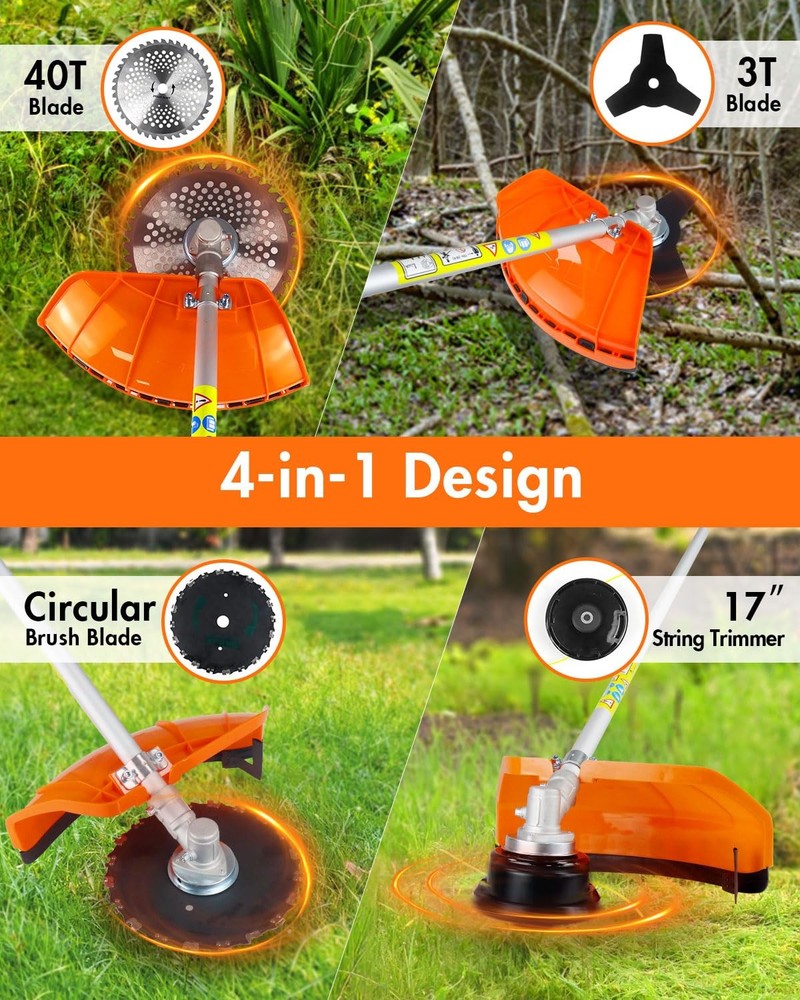 31cc Gas Weed Eaters String Trimmer 4-Cycle Gas Weed Wacker String/Trimmer/Edger