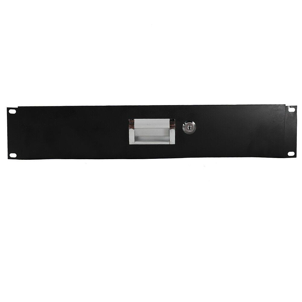 19" Rack Mount 2U Locking Drawer Pro Audio DJ Server Rack Lock Storage Cabinet