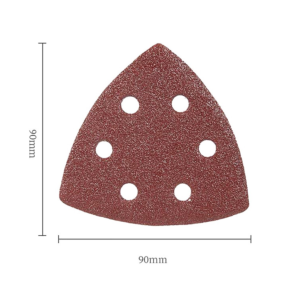Hook and Loop 90mm Delta Sanding Sheets Triangular Detail Sandpaper Pads P40-400