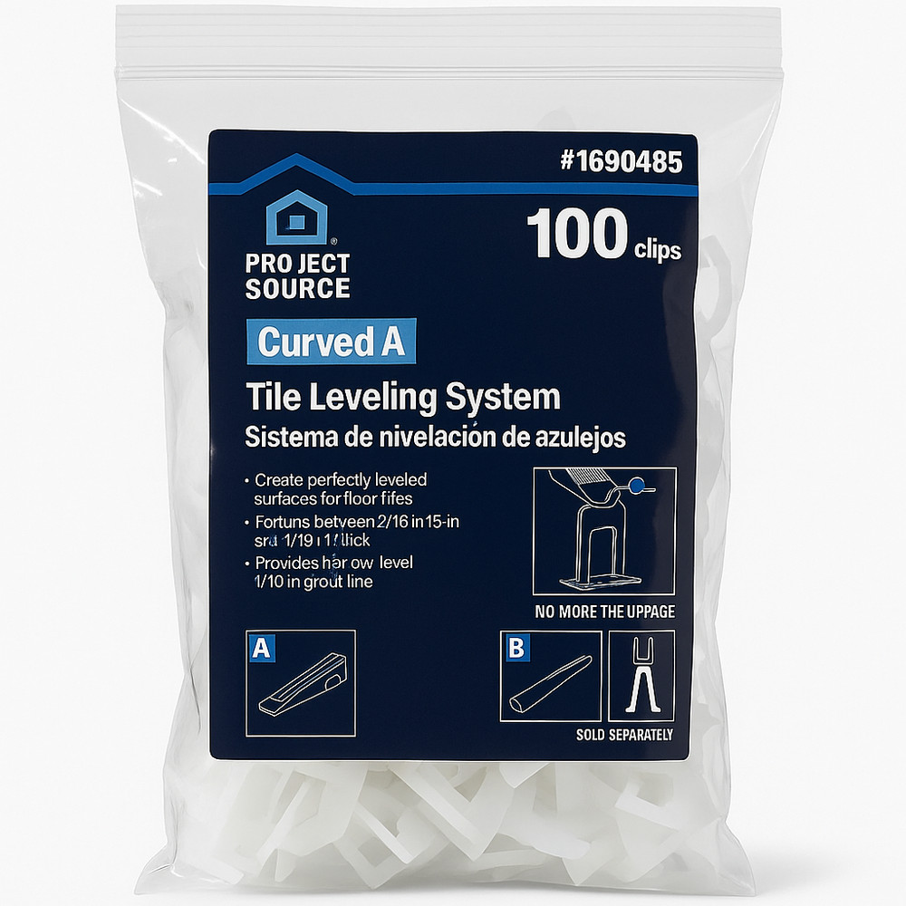 Project Source Tile Leveling System Curved A 100 Clips 1 Pack New