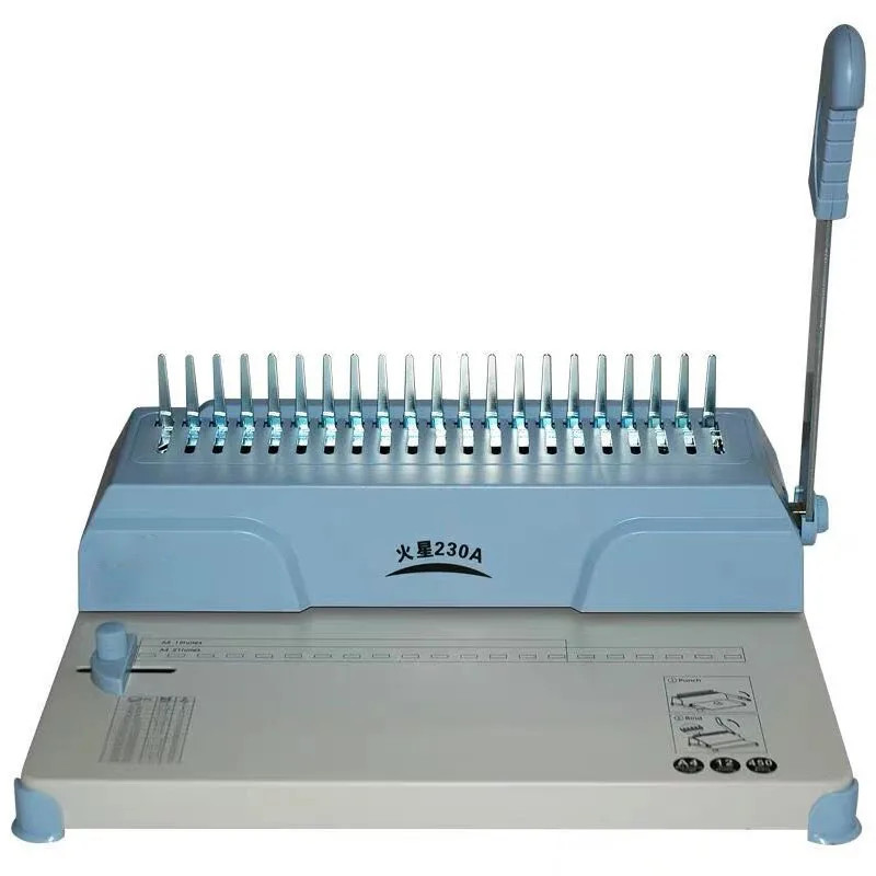 Upgrade 230A Binding Machine Contract Document Apron Clip Manual Comb Binding