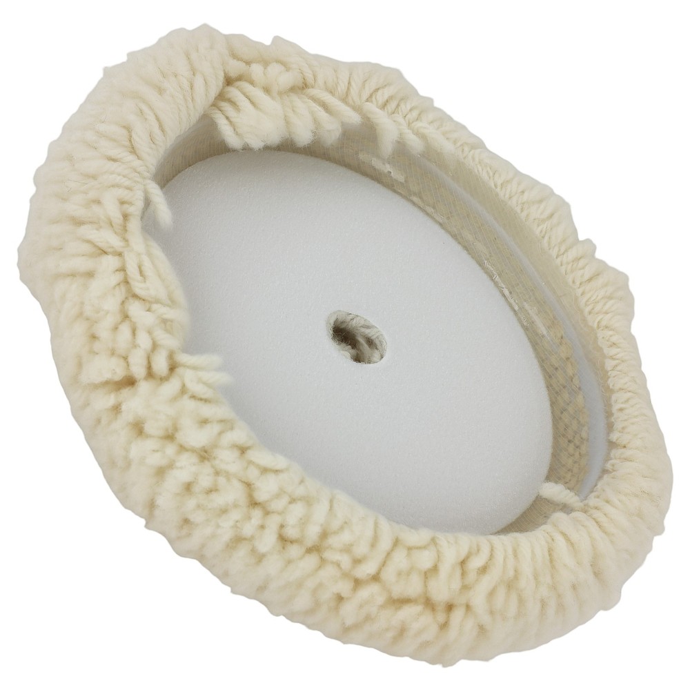 7" Hook Loop Wool Polishing Buffing Pad for Compound Buffer Backing Plate