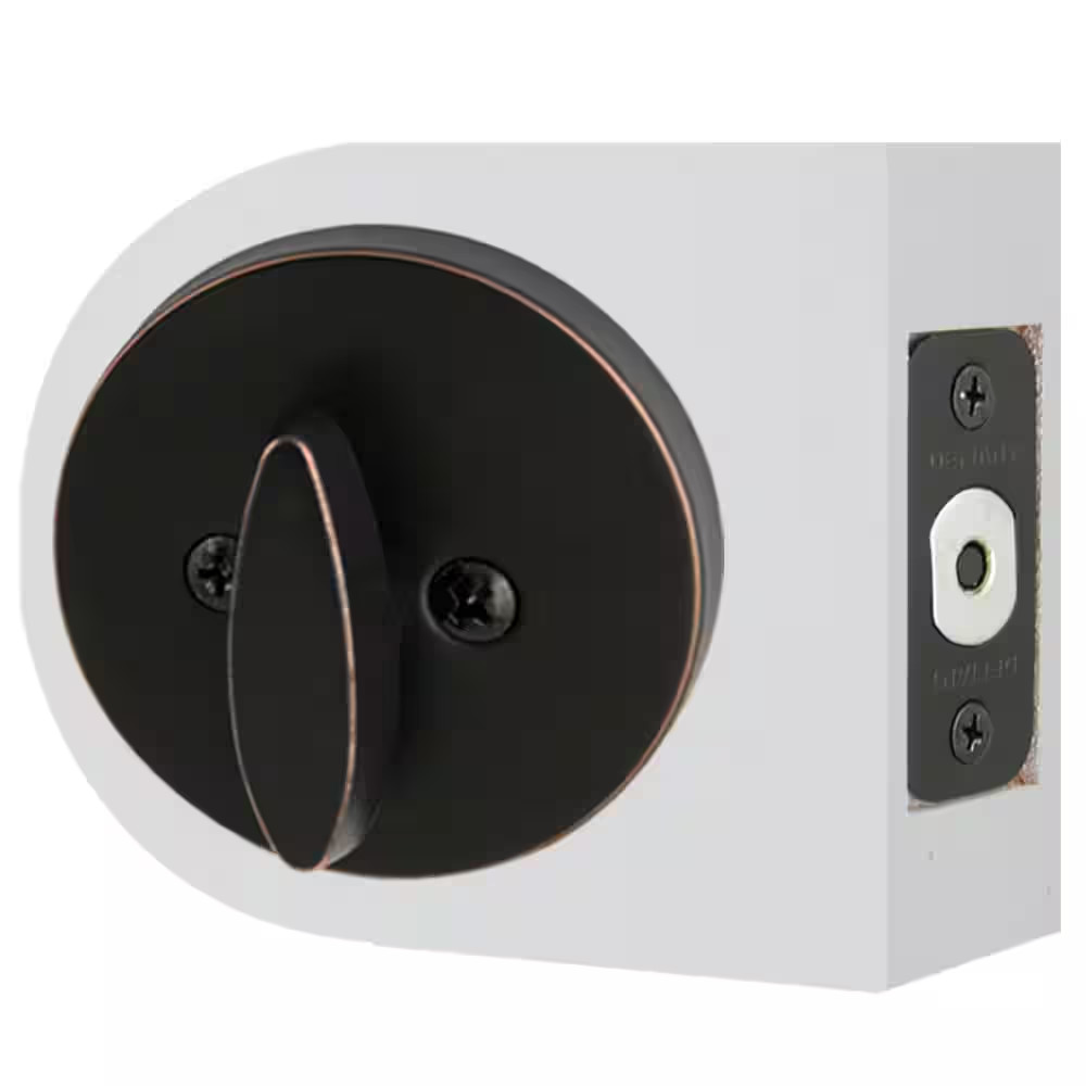 Aged Bronze Low Profile Single Cylinder Deadbolt