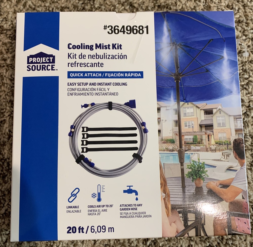 Project Source Cooling Mist Kit Quick Attach Simple Hose Setup NEW #3649681
