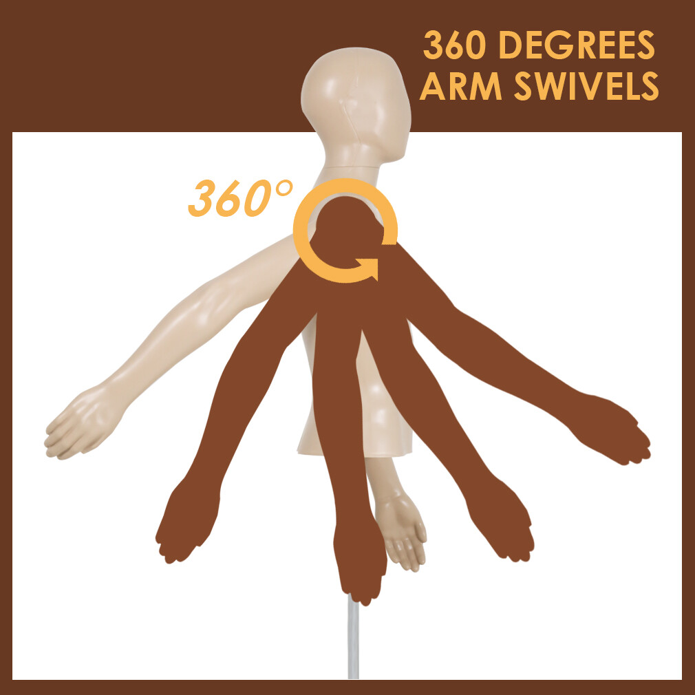 Male Mannequin Torso Dress Form Sewing Manikin 42-59 Inch Height Adjustable