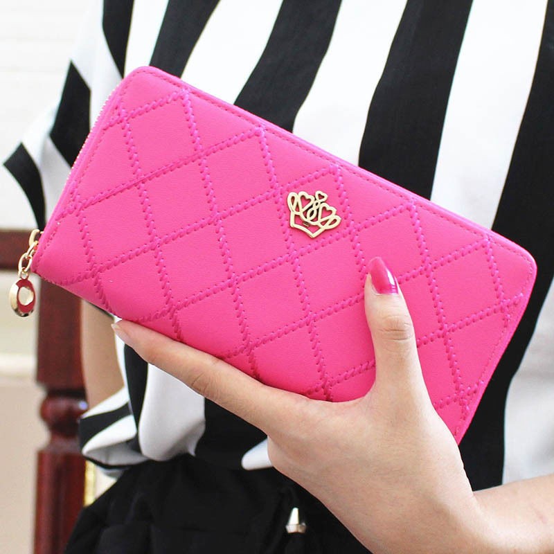 Women Lady Leather Clutch Wallet Long Purse Credit Card Phone Holder Zip Handbag