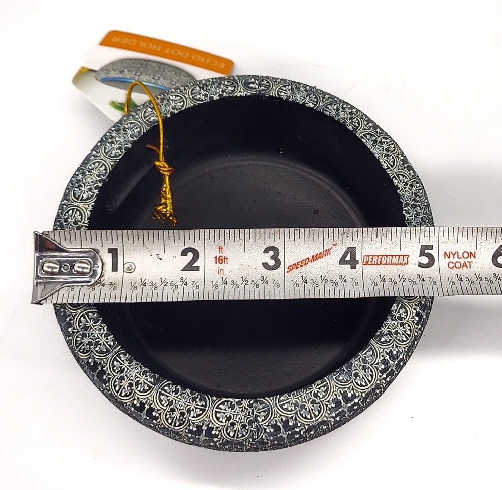 New Amazon Echo Dot Decorative Holder Stand Accessory Exhart Black Gray Pattern