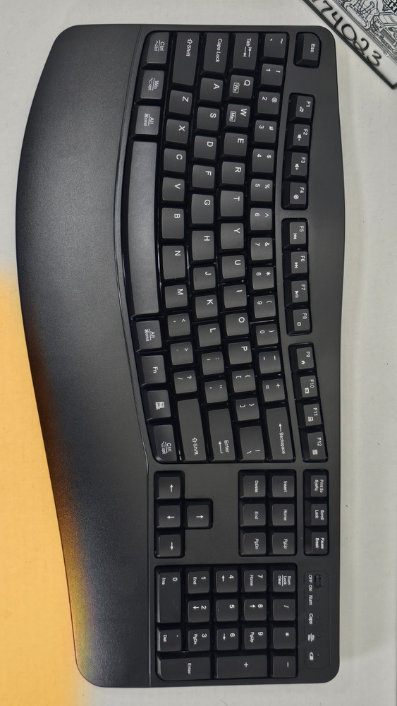 ULSOU Wave Ergonomic Wireless Keyboard & Mouse Combo 2.4G USB Receiver Black