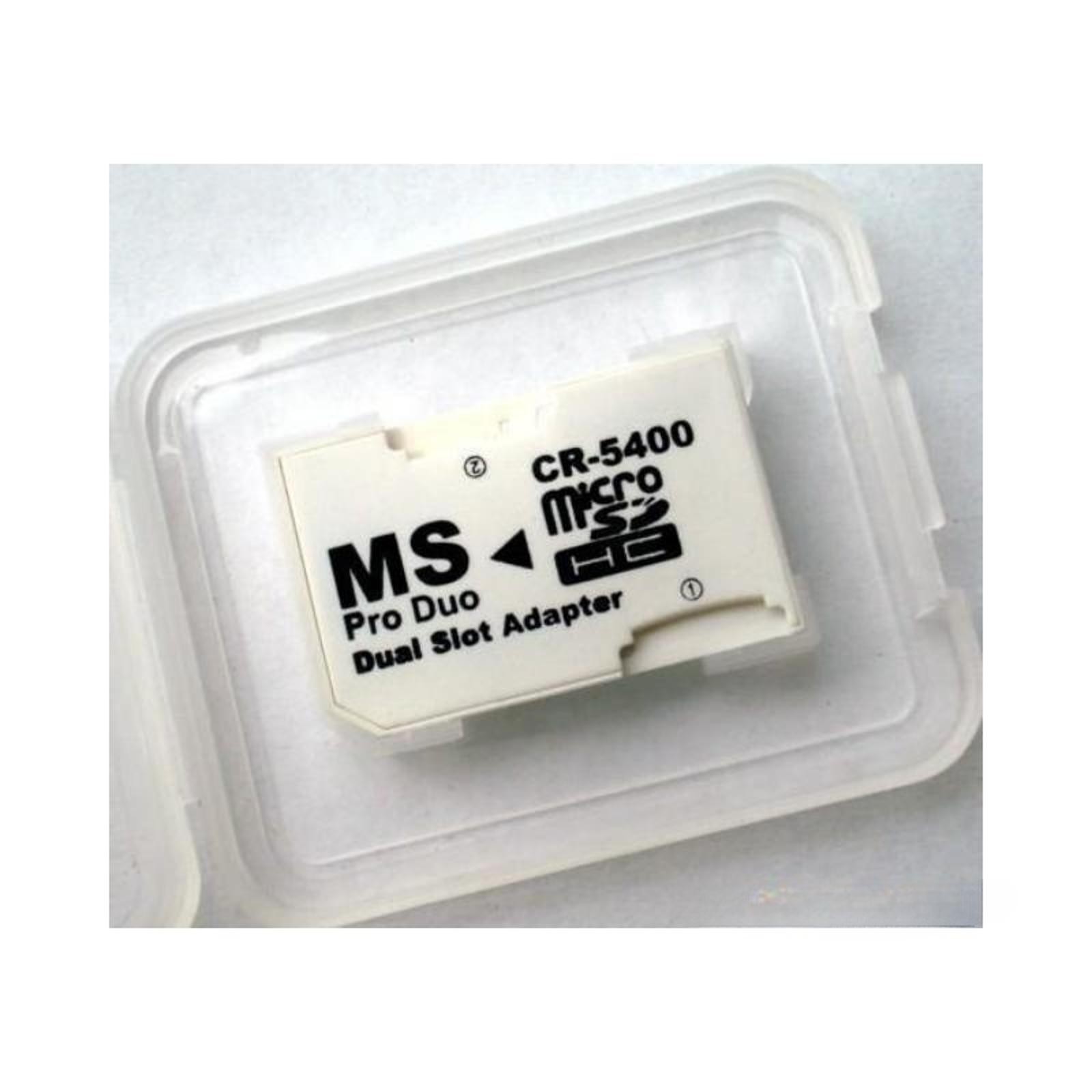 Dual Micro SD TF To Memory Stick Converter MS Pro Duo PSP Card 2 Slot Adapter t