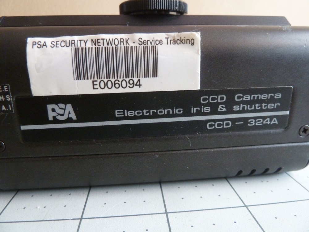 PSA CCD-324A Monochrome CCD Camera Electronic Iris & Shutter - READ NOTES BELOW