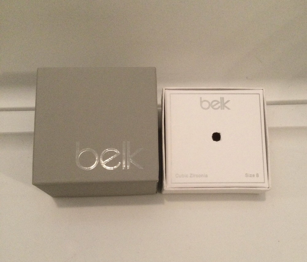 EMPTY Gray 2.5" x 2.5 Jewelry Ring Belk & Co
