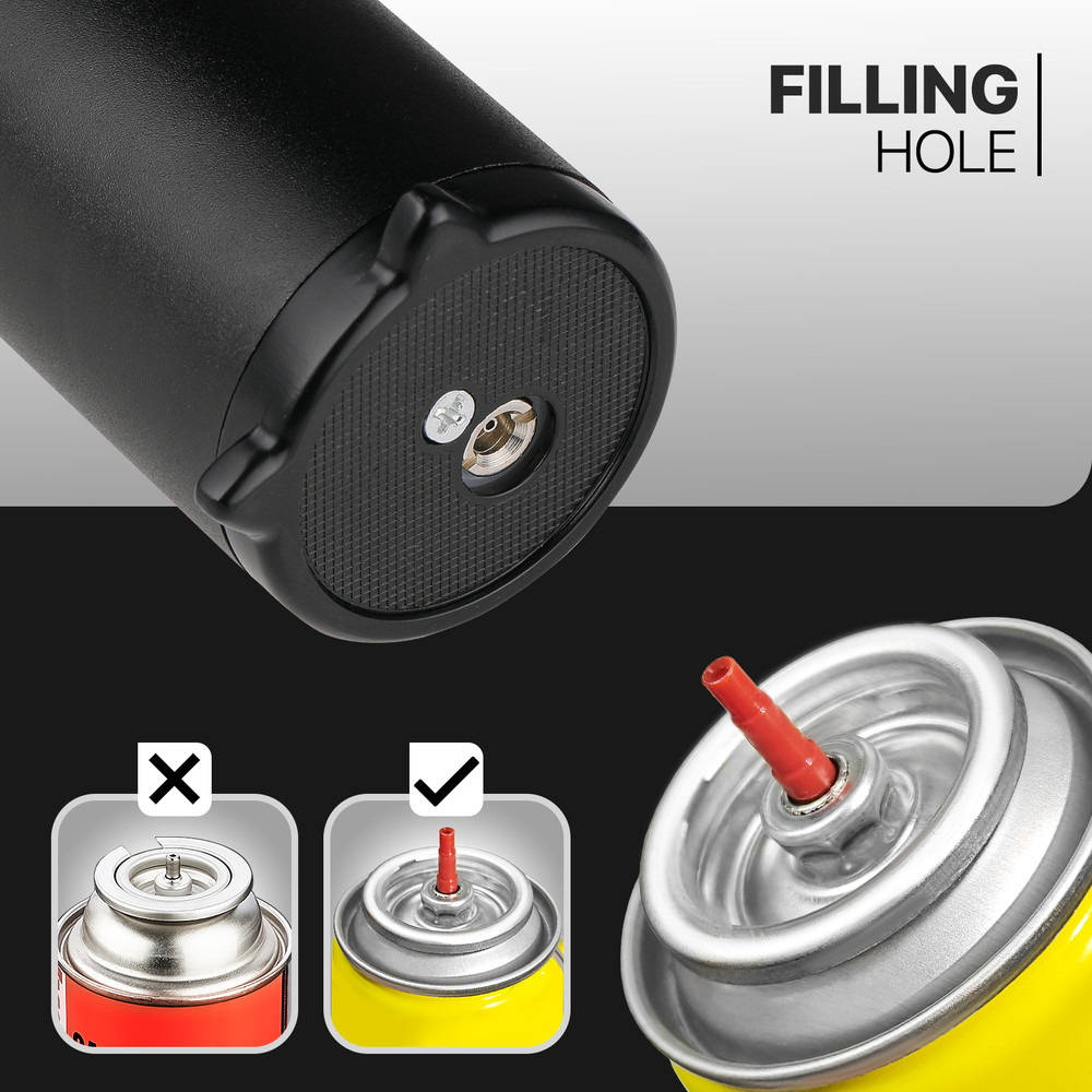 2 Pack Refillable Butane Torch Lighter Adjustable Frame Gun Lighter for Cooking