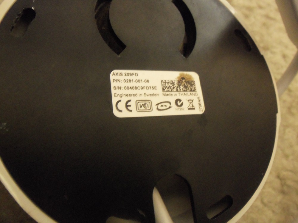 Axis 209FD Mini Dome PoE IP Web Color Network Surveillance / Security Cam Camera