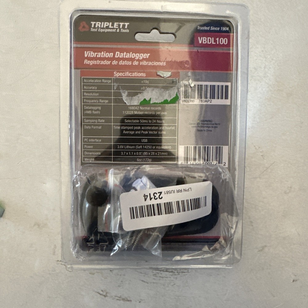 Triplett 3-Axis Vibration Datalogger