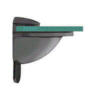 CRL DL661BL Black Heavy-Duty Adjustable Shelf Bracket