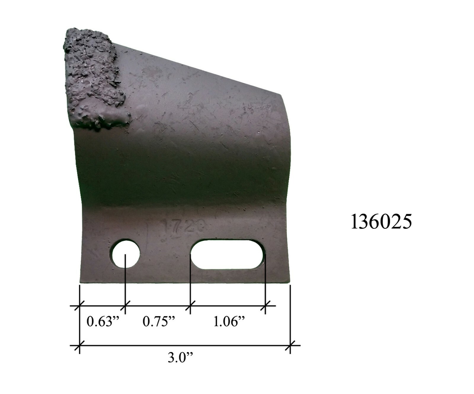8RH + 8LH Cupped Trenching Teeth 136024 & 136025, fits 1.65", 1.75" Pitch