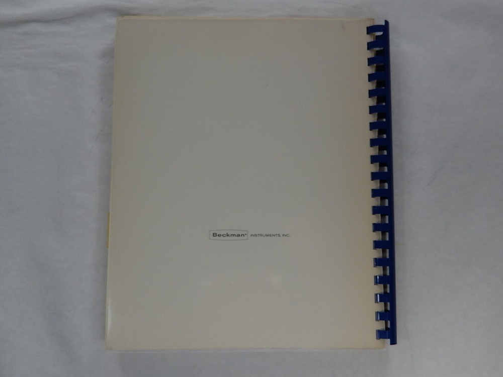 Beckman Technical Training Program by Beckman Instruments Inc.