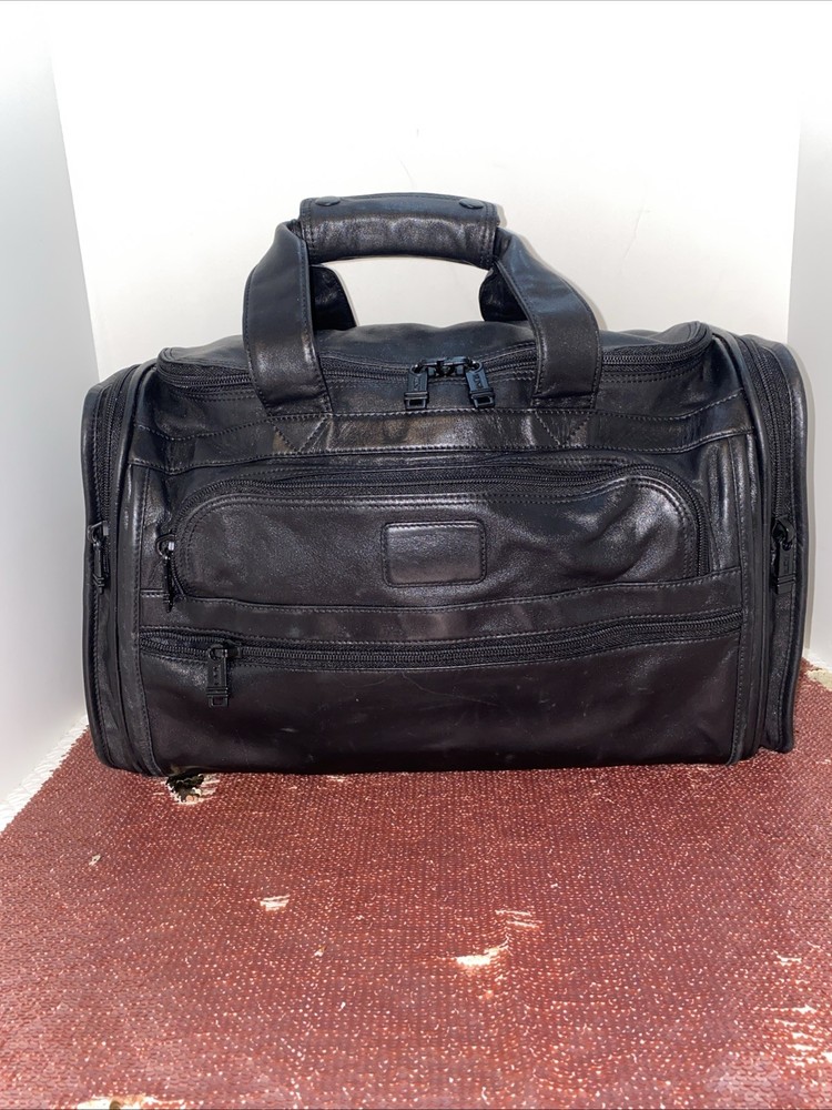 Tumi Black Napa Leather Duffle Medium