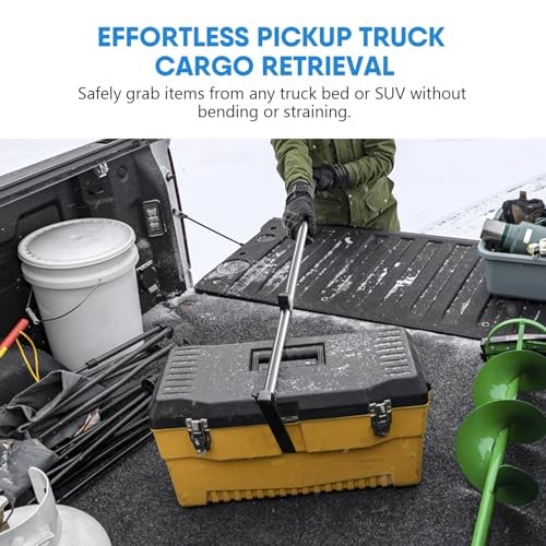 Telescopic 5FT Pickup Truck Cargo Retriever Hook, Multi-Use Foldable