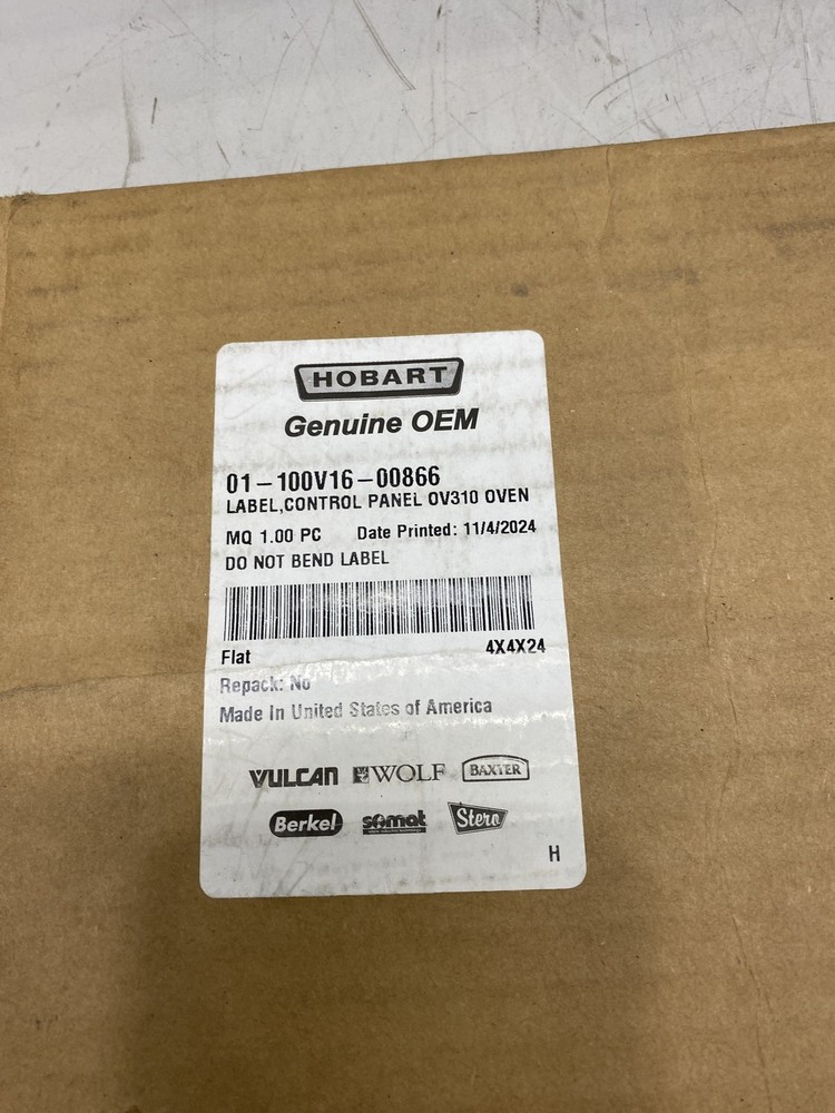 Hobart Overlay Control Panel 01-100V16-00866