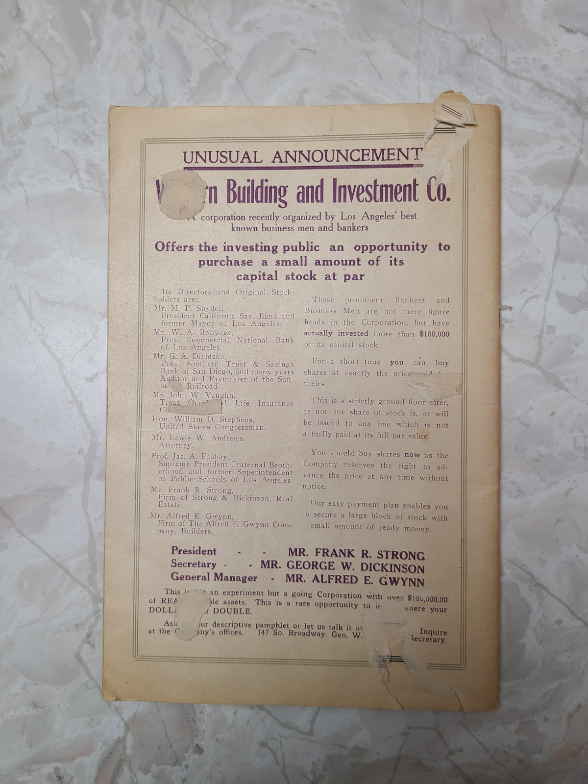 1911 Hamburger's Majestic Theatre Los Angeles Playbill Shakespeare Plays