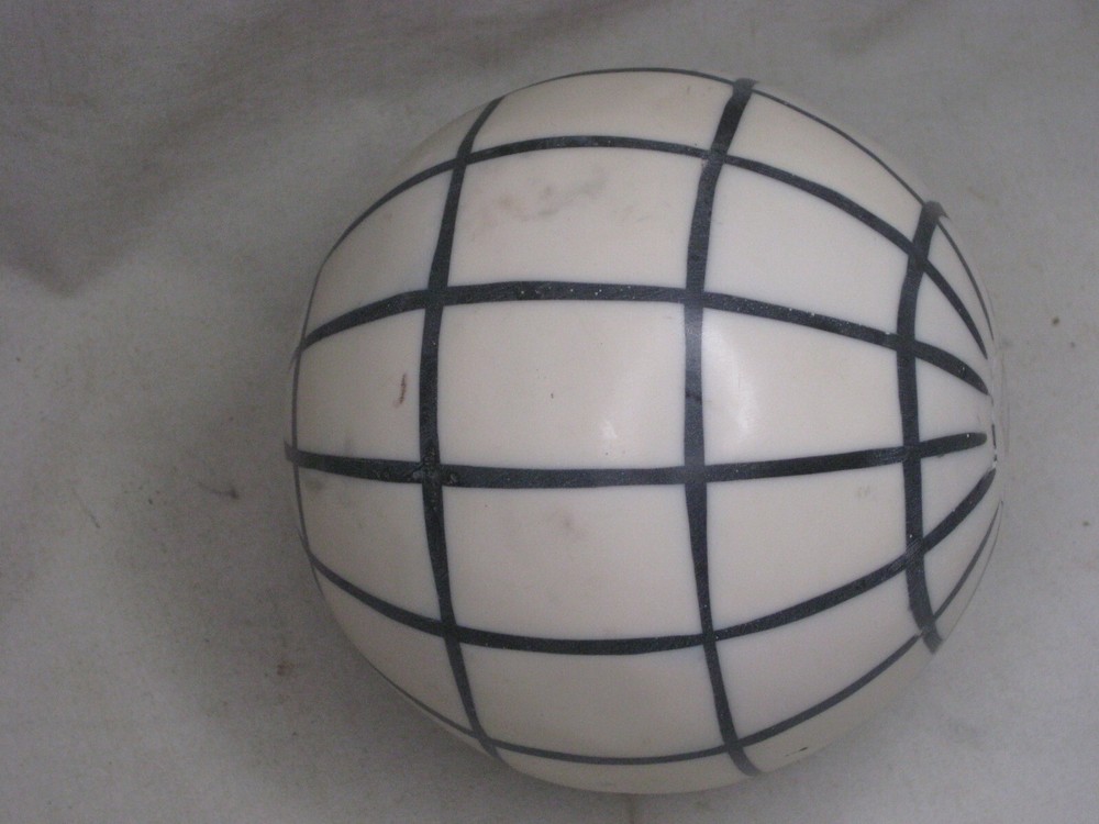 decorative sphere orb globe gridded ball 4" hard plastic ? decor art