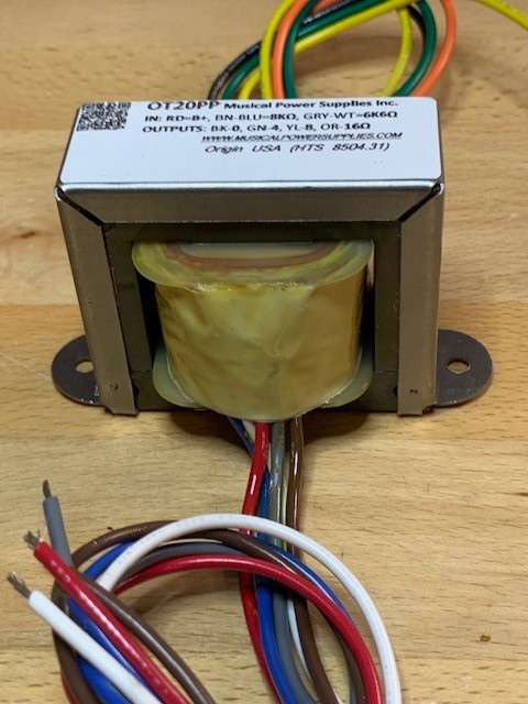 OT20PP- STD Output transformer 25VA & 8K/6K6 to 4/8/16 ohm