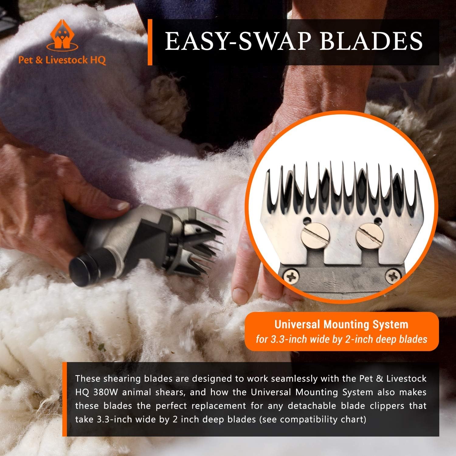 Sheep Shears Heavy Duty with 6 Adjustable Speeds - Professional Electric Clipper
