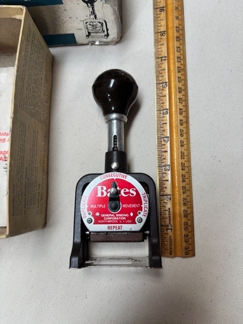 Bates Numbering Machine