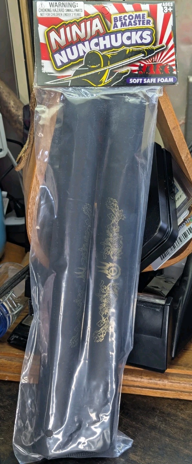 Ninja Nunchucks (Soft Safe Foam) NEW Halloween Karate Accessory 10" SEALED Toy