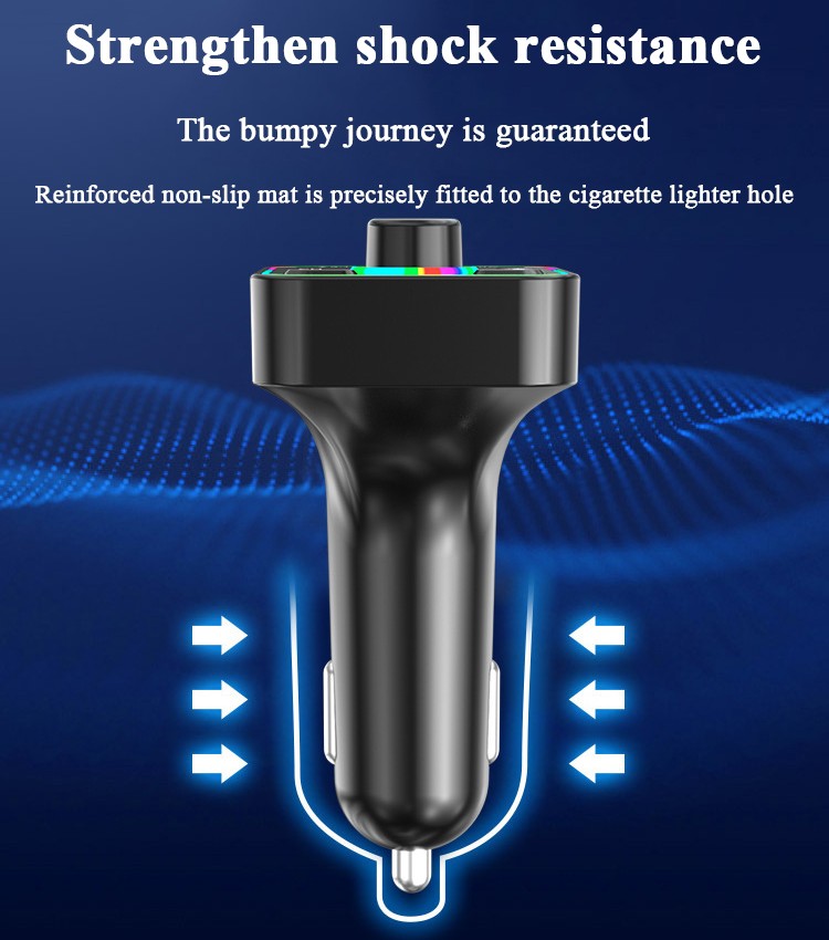 2× Car Bluetooth 5.0 FM Transmitter Wireless MP3 Adapter Hands-free USB Charger