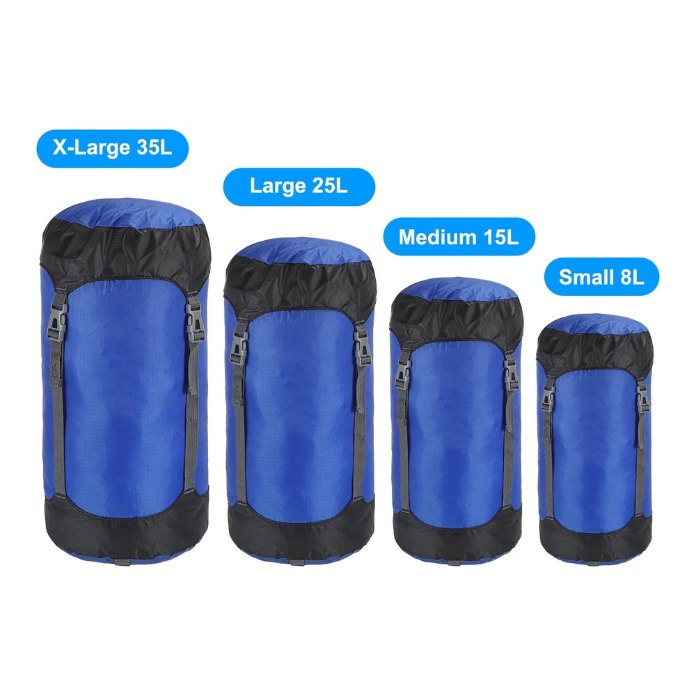 Compression Stuff Sack, 8L L Size Waterproof Sleeping Bag, Blue