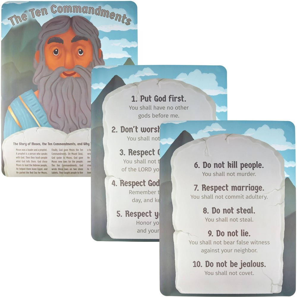 Bible Posters: Moses And The 10 Commandments Erel-001