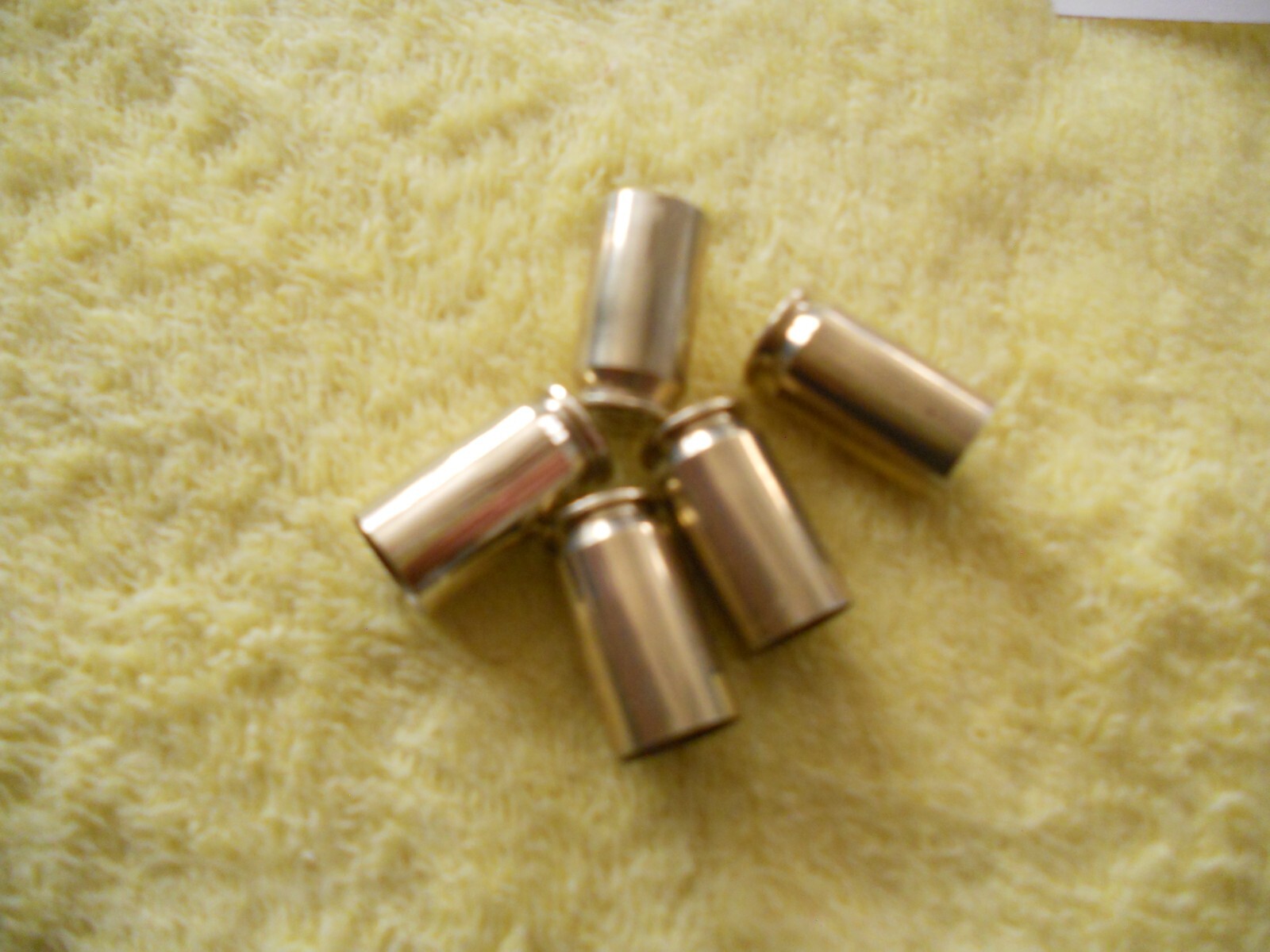 40 Caliber, 40 S&W FREEDOM SEEDS 5 Polished Brass Bullet Tire Valve Stem Caps,